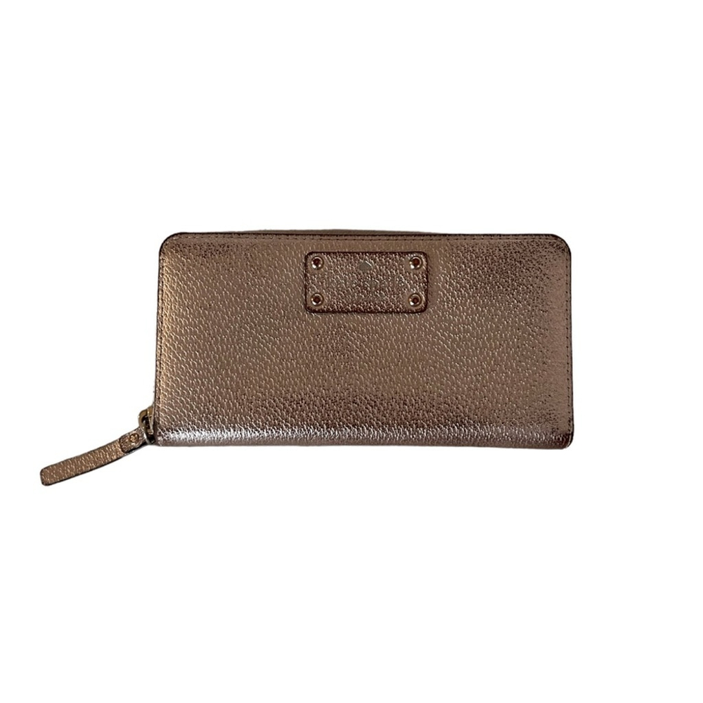 Kate Spade Neda Wellesley Rose Gold Zip Around Wallet